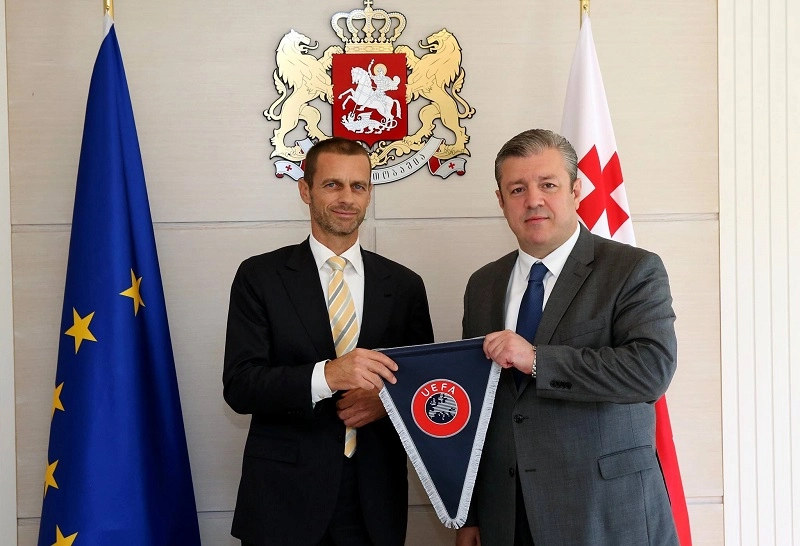  გიორგი კვირიკაშვილმა UEFA-ს ახალ პრეზიდენტთან გაცნობითი ხასიათის შეხვედრა გამართა
