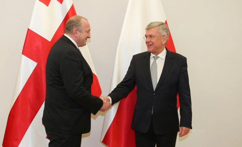 საქართველოს პრეზიდენტი პოლონეთის სენატის მარშალს შეხვდა