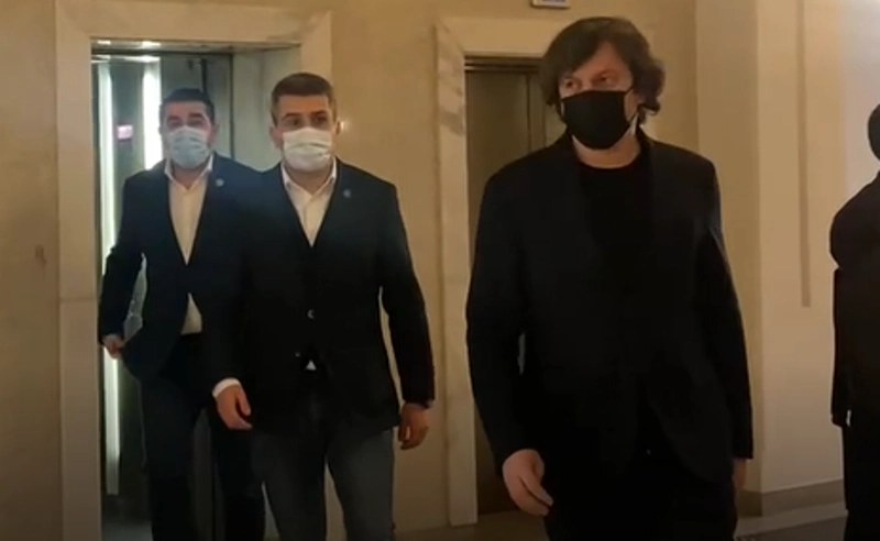 ირაკლი კობახიძემ, მამუკა მდინარაძემ და შალვა პაპუაშვილმა მოშიმშილე ელენე ხოშტარია მოინახულეს