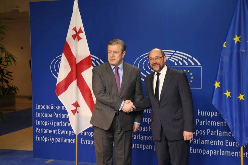 გიორგი კვირიკაშვილი ევროპარლამენტის პრეზიდენტ მარტინ შულცს შეხვდა