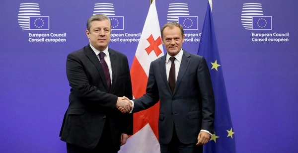 გიორგი კვირიკაშვილი ევროპული საბჭოს პრეზიდენტს შეხვდა