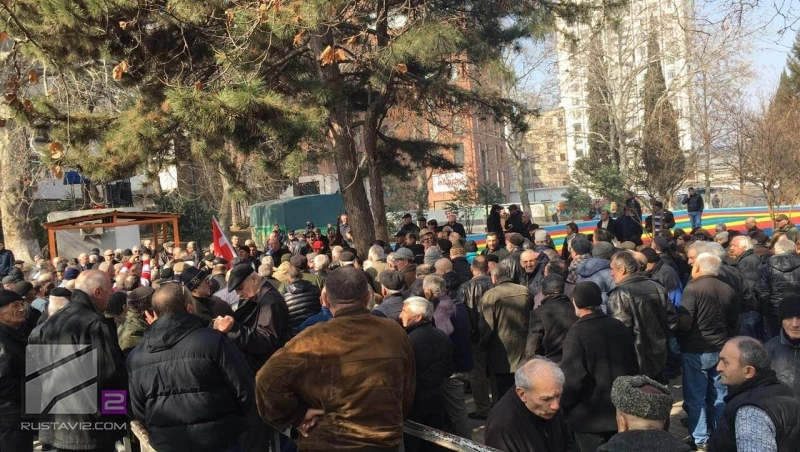 ვეტერანებმა საპროტესტო აქცია გამართეს