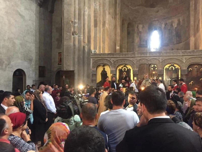მცხეთაში ფერიცვალების სადღესასწაულო ლიტურგია პატრიარქმა აღავლინა