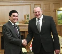 საქართველოს და თურქმენეთის პრეზიდენტებმა ეკონომიკური პროექტები განიხილეს