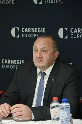 საქართველოს პრეზიდენტმა კარნეგის ცეტნრში ევროკავშირის ინსტიტუტების წარმომადგენლებთან დისკუსია გამართა