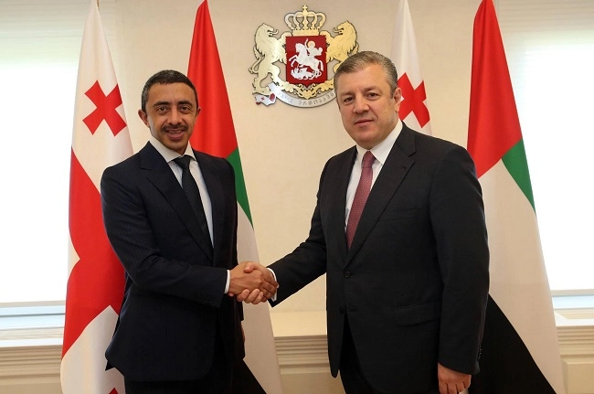  გიორგი კვირიკაშვილი არაბთა გაერთიანებული საემიროების საგარეო საქმეთა მინისტრს შეხვდა