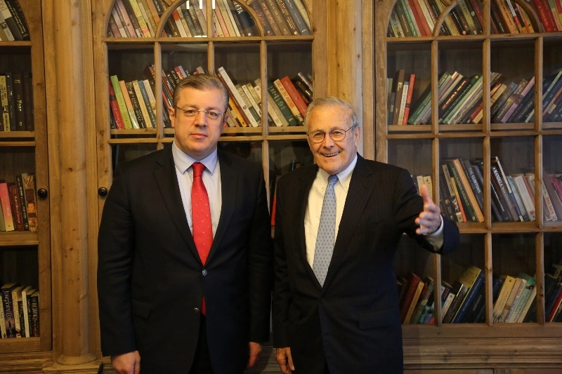 გიორგი კვირიკაშვილი დონალდ რამსფელდს შეხვდა