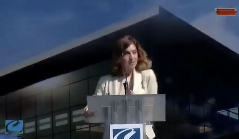 ბათუმში განათლების მინისტრის მოადგილის სიტყვით გამოსვლის დროს ბანერი გადმოვარდა | ვიდეო