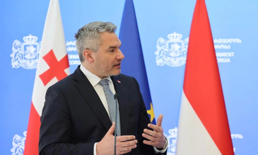 მიხარია, რომ საქართველომ მხარი დაუჭირა ევროკავშირის ყველა ფინანსურ სანქციას, ეს არ არის მარტივი, რადგან საქართველოზე ზეწოლა ძალიან მაღალია, ლტოლვილთა დიდი ნაკადი დაატყდა თავს რუსეთიდან - ავსტრიის კანცლერი