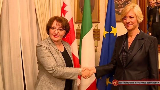 თინათინ ხიდაშელი იტალიელ კოლეგას შეხვდა