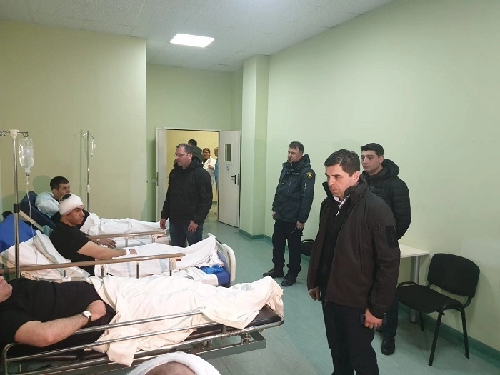 შინაგან საქმეთა მინისტრის მოადგილეებმა დაშავებული პოლიციელები მოინახულეს