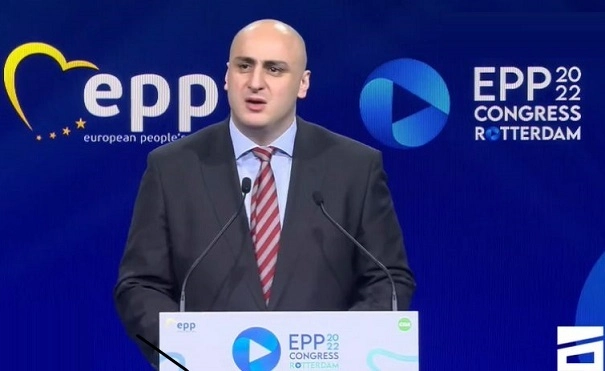 მივმართავთ ევროკავშირს, გაუღოს კარი საქართველოს - ნიკა მელია EPP-ს ყრილობაზე