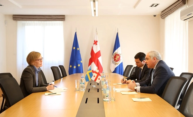 შს მინისტრი საქართველოში შვედეთის ელჩს შეხვდა