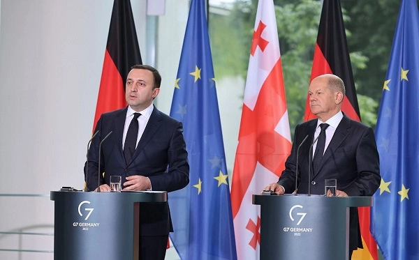ირაკლი ღარიბაშვილი გერმანიის კანცლერს შეხვდა