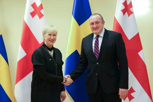 საქართველოს პრეზიდენტი შვედეთის საგარეო საქმეთა მინისტრს მარგოტ ვალსტრომს შეხვდა