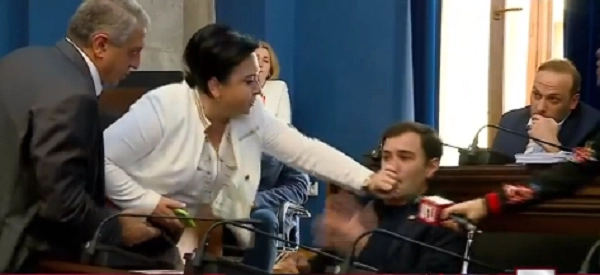 ეკა ბესელია ვანო ზარდიაშვილს ფიზიკურად გაუსწორდა