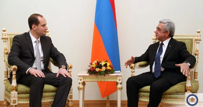 მიხეილ ჯანელიძე სომხეთის პრეზიდენტს შეხვდა