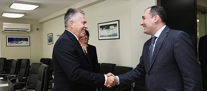 დიმიტრი ქუმსიშვილი ევროპის სავაჭრო-სამრეწველო პალატების გაერთიანების პრეზიდენტს შეხვდა