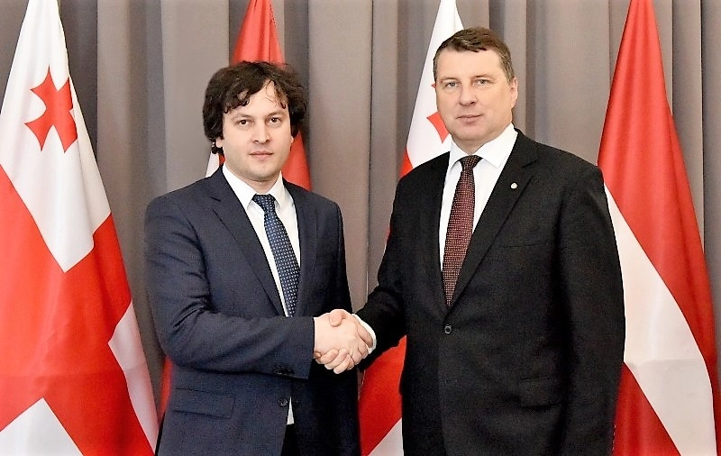 ირაკლი კობახიძემ ლატვიის პრეზიდენტს სამუშაო სადილზე უმასპინძლა