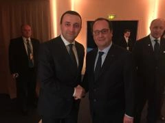 ფრანსუა ოლანდმა ირაკლი ღარიბაშვილს მადლობა გადაუხადა