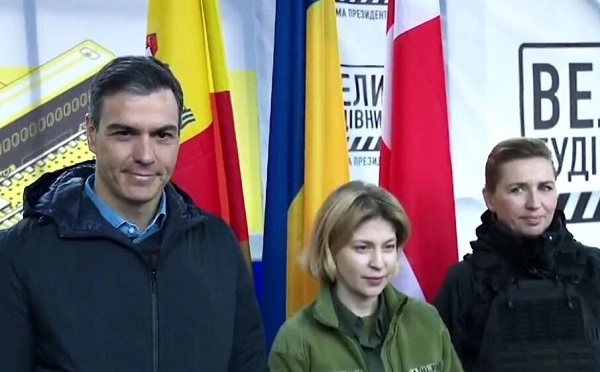 ესპანეთისა და დანიის პრემიერ-მინისტრები კიევში ჩავიდნენ