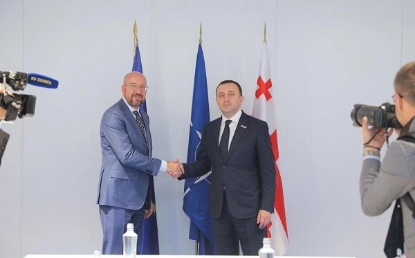 ირაკლი ღარიბაშვილი შარლ მიშელს შეხვდა