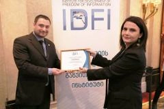 ინფრასტრუქტურის სამინისტროს საჯარო ინფორმაციის ხელმისაწვდომობისთვის ჯილდო გადაეცა